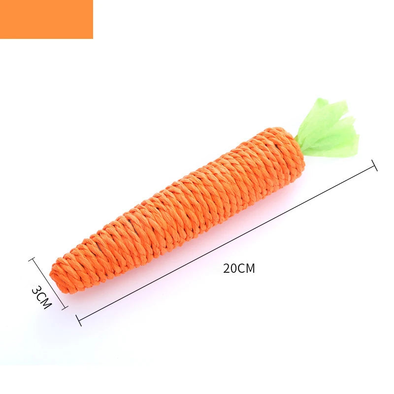 Interactive Carrot Cat Toy – Bite-Resistant Chew & Scratcher for Healthy Teeth & Play!