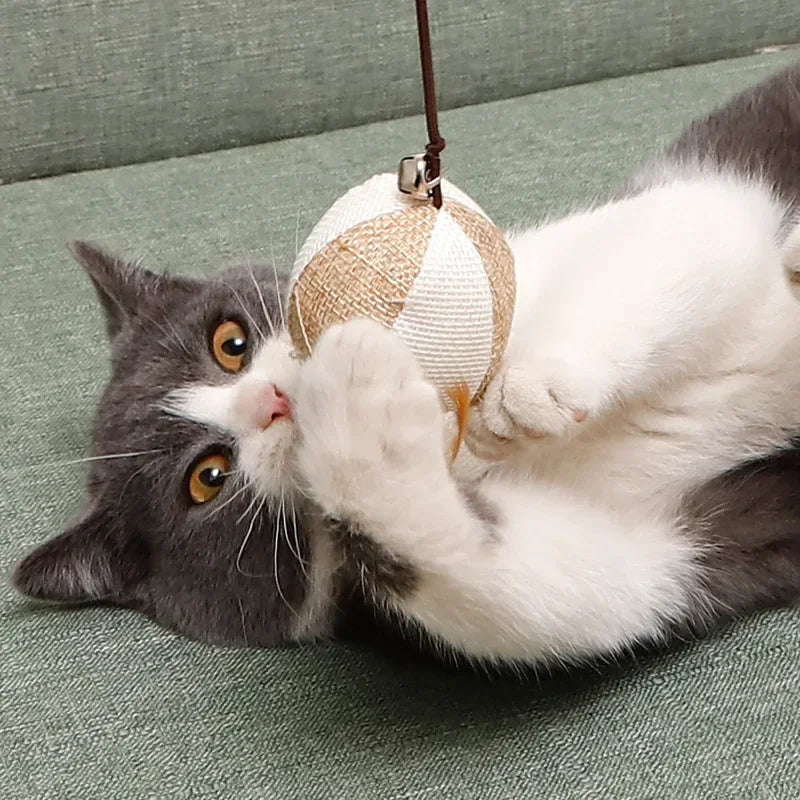1PC Interactive Cat Wand Toy – Colorful Feather Teaser with Wooden Rod for Playful Kittens!
