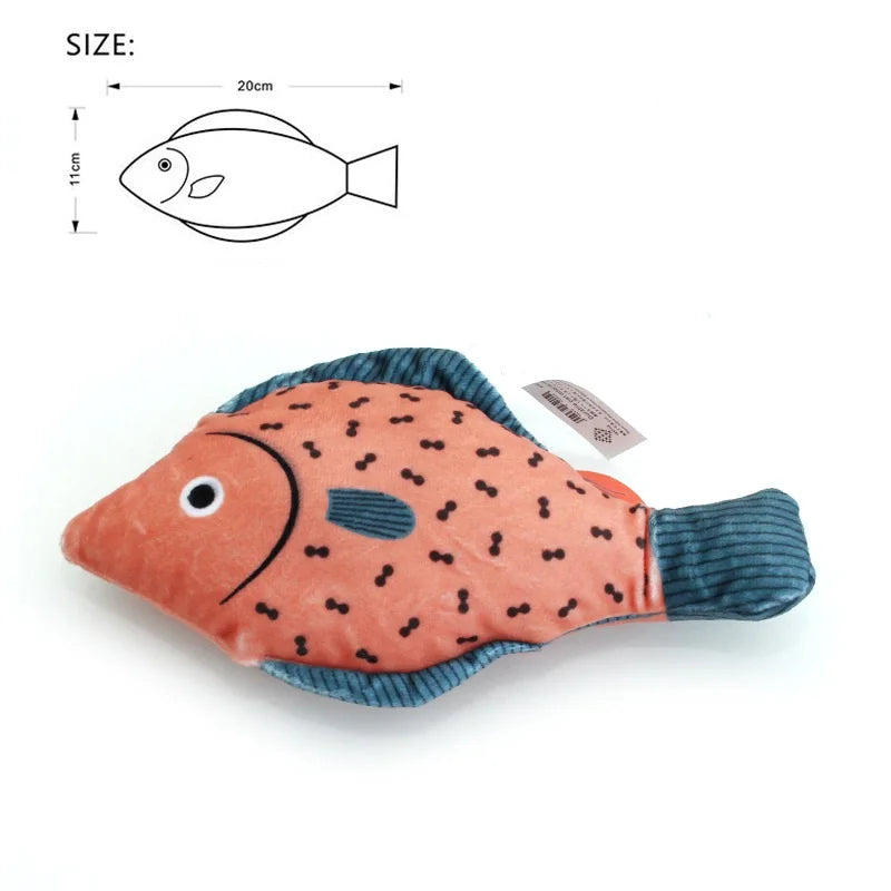 3D Catnip Fish Toy – Interactive Plush Goldfish with Sound for Kittens & Cats!