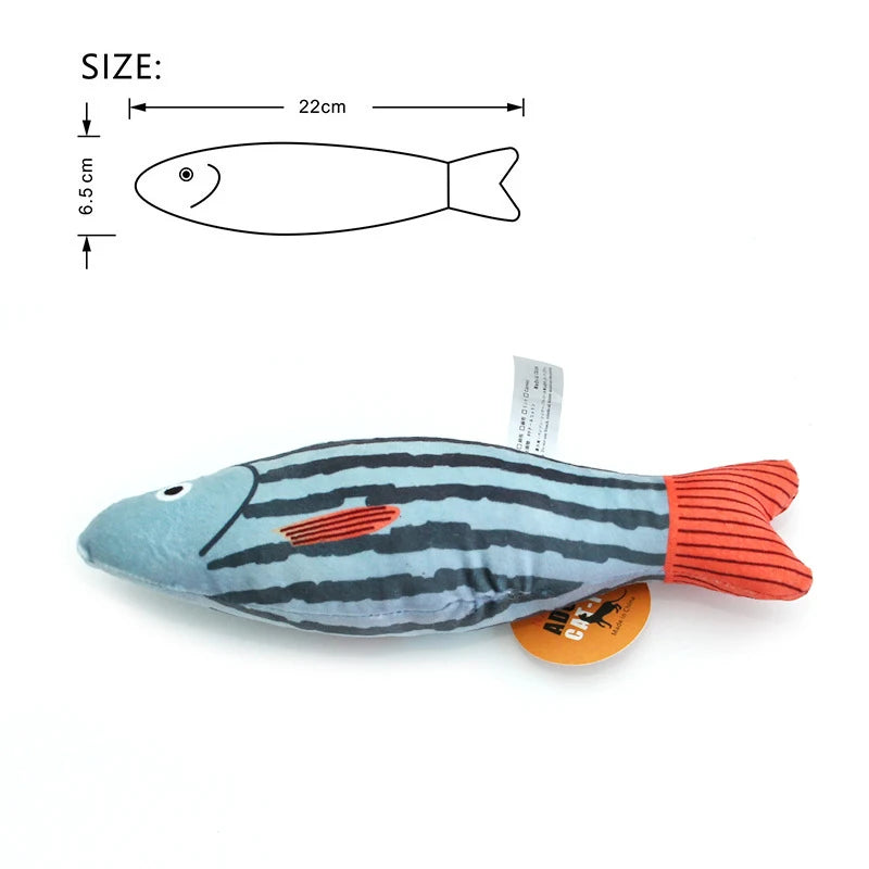 3D Catnip Fish Toy – Interactive Plush Goldfish with Sound for Kittens & Cats!