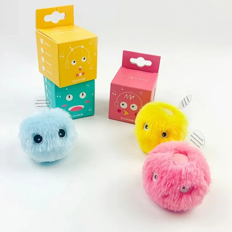Smart Electric Catnip Toy – Plush Squeak Ball for Interactive Kitten Training & Play!