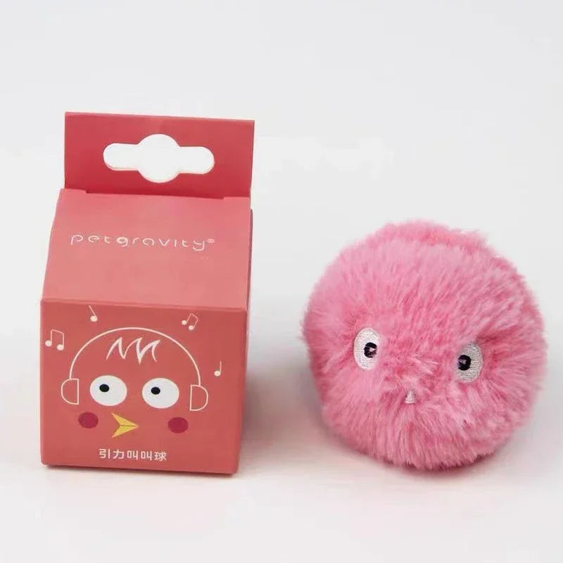 Smart Electric Catnip Toy – Plush Squeak Ball for Interactive Kitten Training & Play!