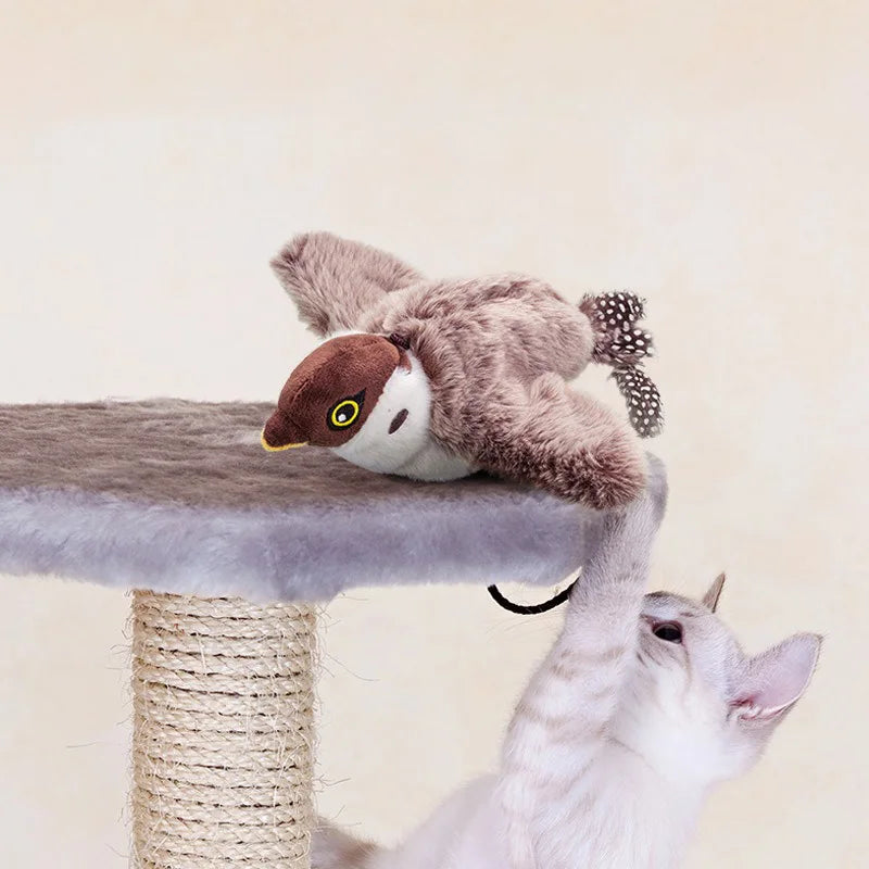 NaturePaws Rechargeable Flapping Bird Cat Toy – Chirping, Catnip-Infused, and Touch-Activated!