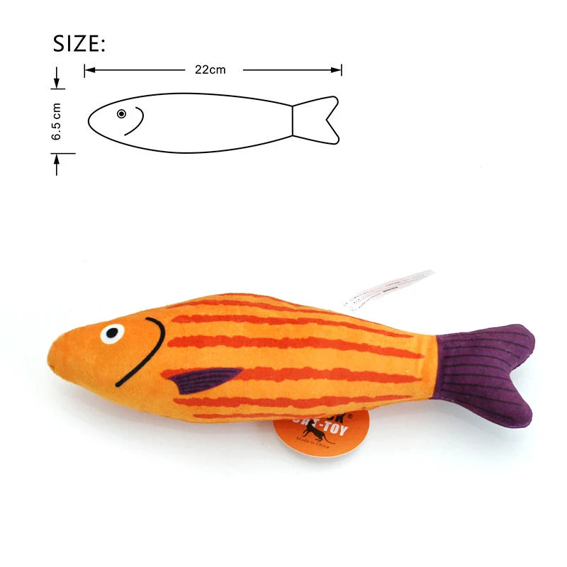 3D Catnip Fish Toy – Interactive Plush Goldfish with Sound for Kittens & Cats!