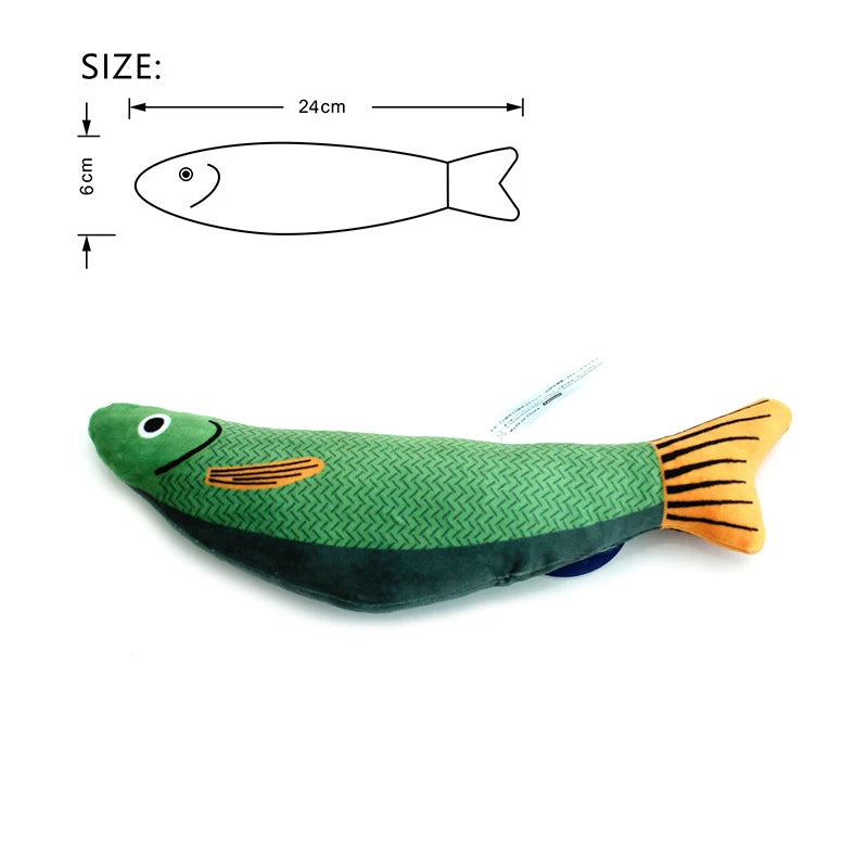 3D Catnip Fish Toy – Interactive Plush Goldfish with Sound for Kittens & Cats!