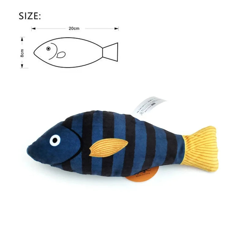 3D Catnip Fish Toy – Interactive Plush Goldfish with Sound for Kittens & Cats!