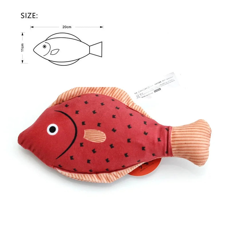 3D Catnip Fish Toy – Interactive Plush Goldfish with Sound for Kittens & Cats!