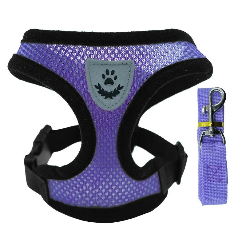 Escape-Proof Cat Harness & Leash – Adjustable Mesh Vest for Small & Medium Pets!