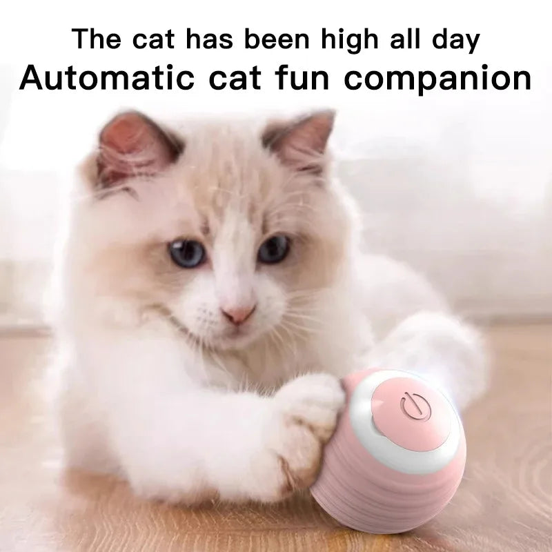 Self-Moving Interactive Cat Ball – Electric Automatic Rolling Toy for Kittens & Cats!