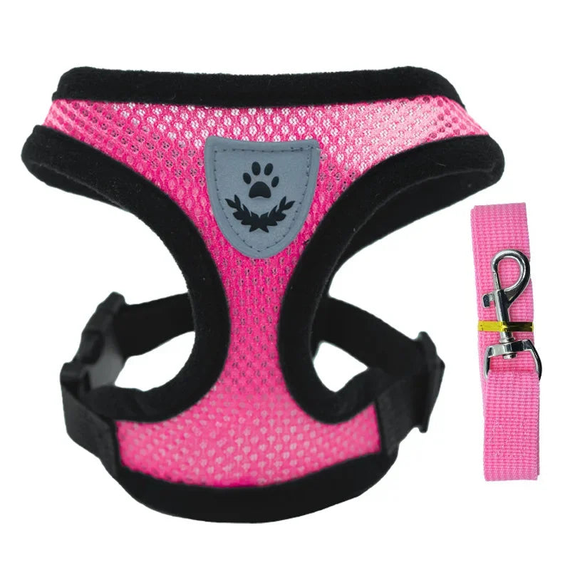 Escape-Proof Cat Harness & Leash – Adjustable Mesh Vest for Small & Medium Pets!