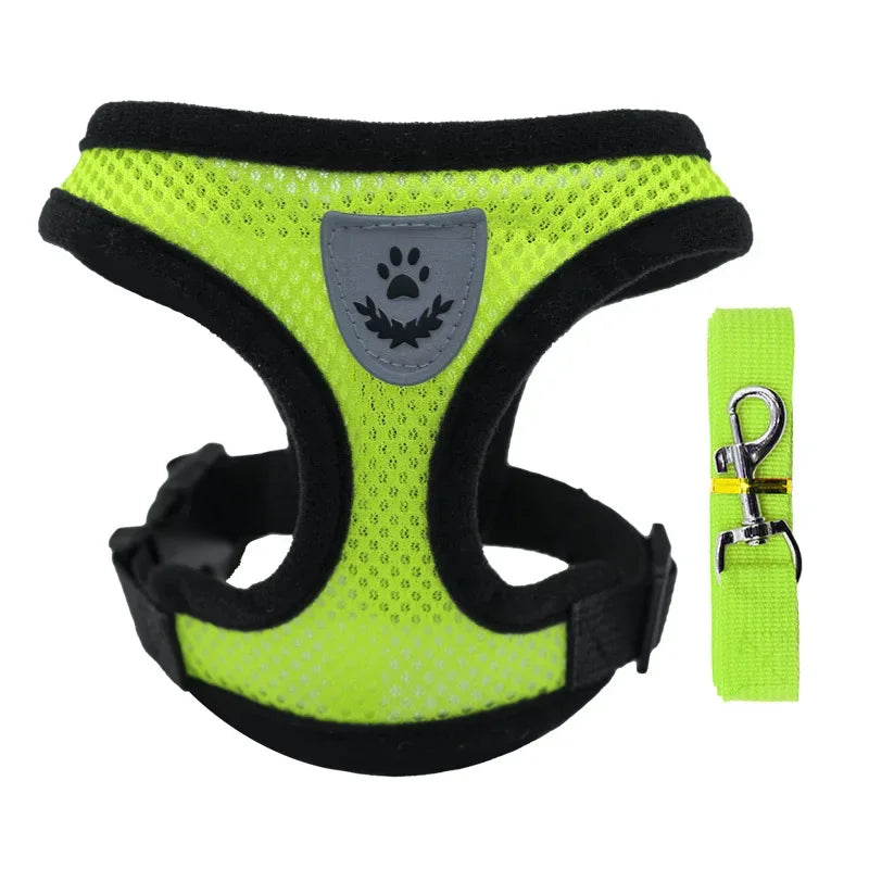 Escape-Proof Cat Harness & Leash – Adjustable Mesh Vest for Small & Medium Pets!