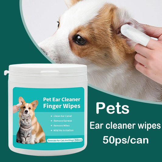 Pet Ear Cleaning Wipes – Fingertip Wipes for Mite Removal & Hygiene in Cats & Dogs!