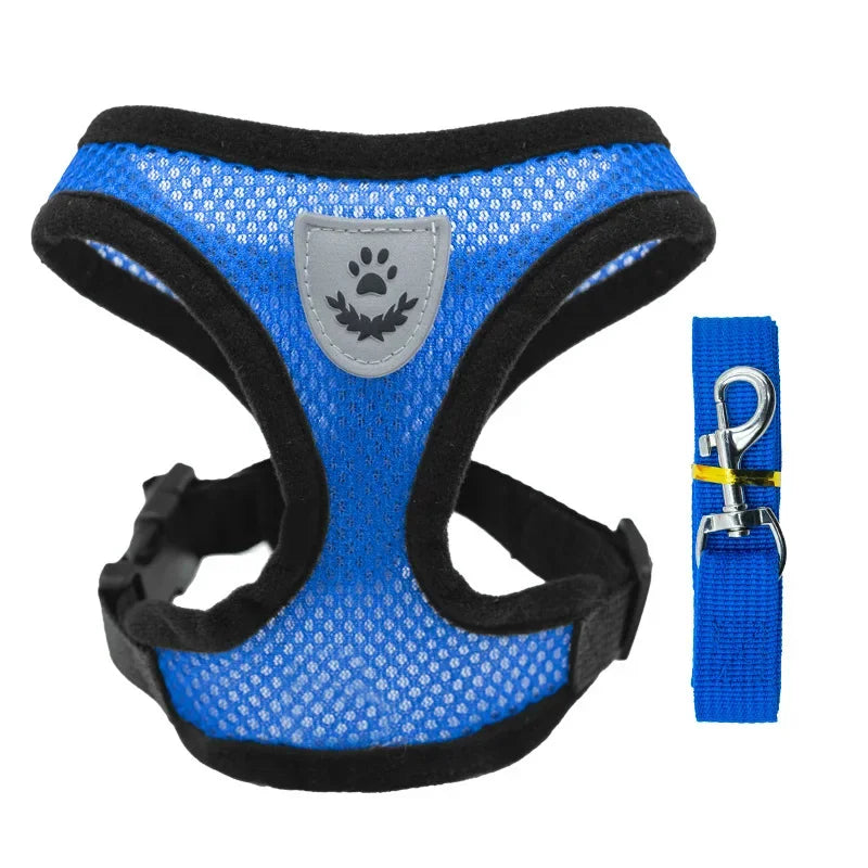 Escape-Proof Cat Harness & Leash – Adjustable Mesh Vest for Small & Medium Pets!