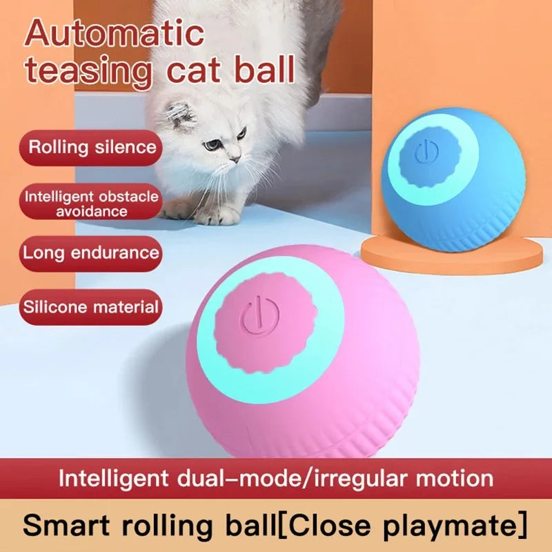 Self-Moving Interactive Cat Ball – Electric Automatic Rolling Toy for Kittens & Cats!