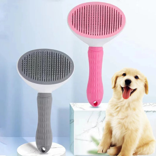 One-Click Self-Cleaning Pet Grooming Brush – Hair Removal Comb for Cats & Dogs