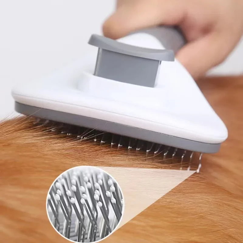 One-Click Self-Cleaning Pet Grooming Brush – Hair Removal Comb for Cats & Dogs