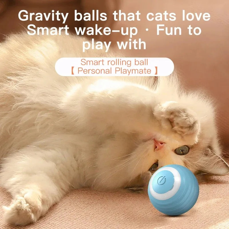 Self-Moving Interactive Cat Ball – Electric Automatic Rolling Toy for Kittens & Cats!