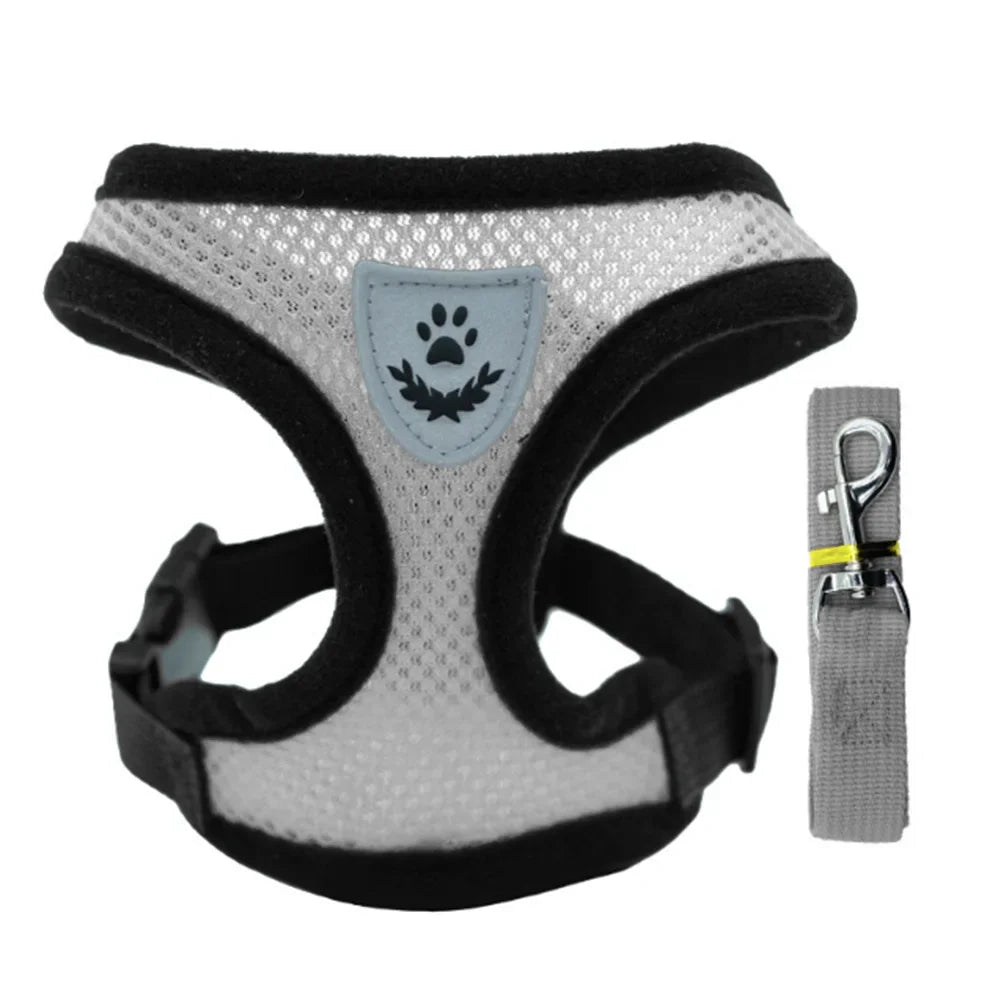 Escape-Proof Cat Harness & Leash – Adjustable Mesh Vest for Small & Medium Pets!