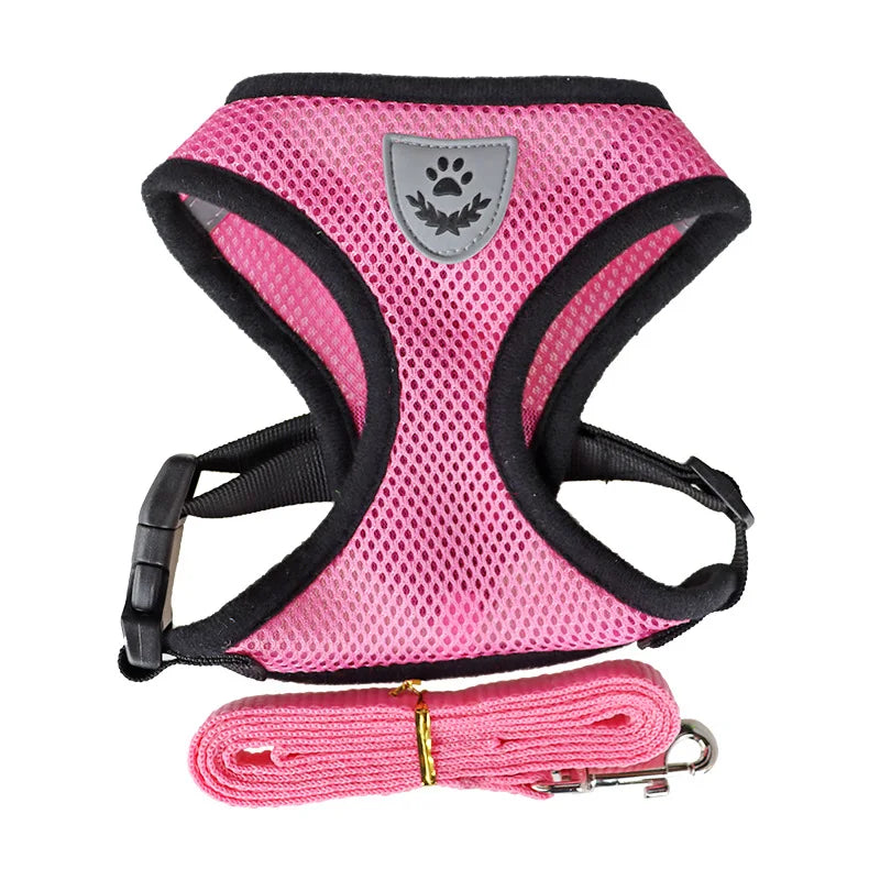 Escape-Proof Cat Harness & Leash – Adjustable Mesh Vest for Small & Medium Pets!